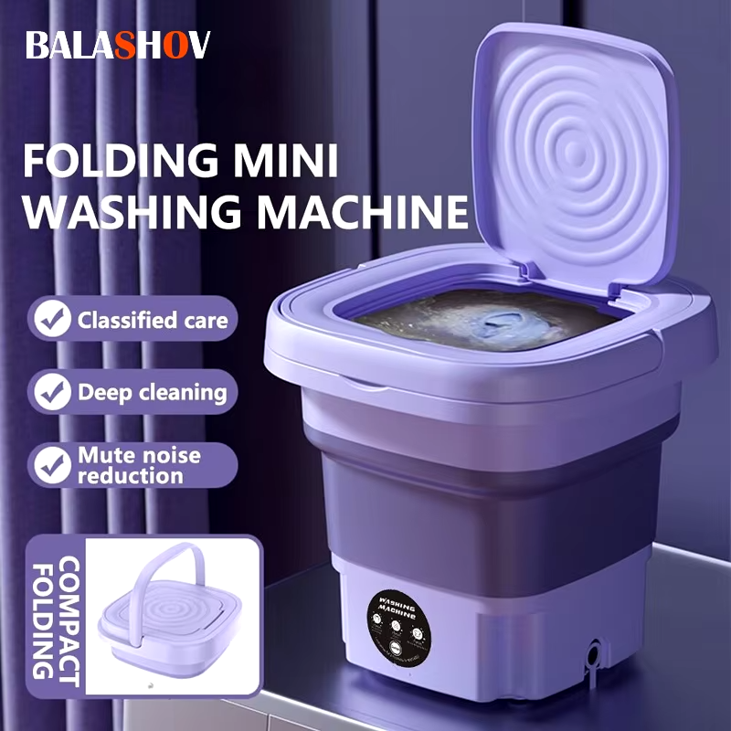 Compact and Portable
If you're dealing with a small apartment or dorm room, space can be a pain point. This machine folds down to a fraction of its size and weighs under 5 lbs, making it perfect for travel, camping, or even small living spaces. It’s like your personal laundromat that fits in a suitcase!