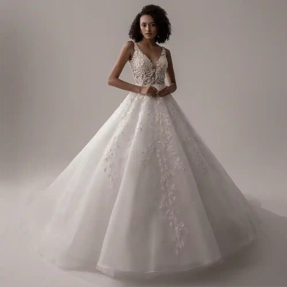 Ultimate Comfort and Style: BEPEITHY V Neck Wedding Dress