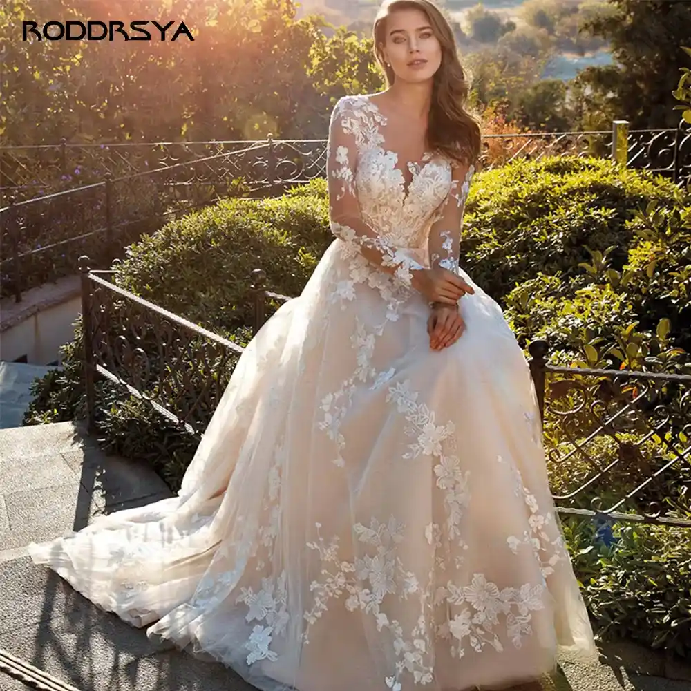 Make Memories in the RODDRSYA Elegant Lace Wedding Dress