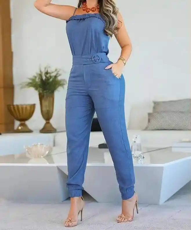 Your Must-Have 2024 Streetwear Set: Elegant Woman Suit 2 Pieces Sleeveless Sling Top + Slim Pants