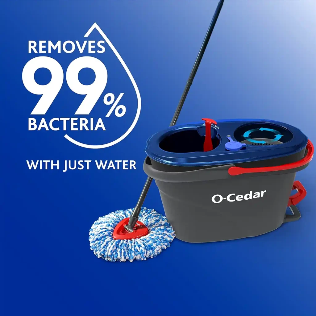 O-Cedar EasyWring RinseClean Microfiber Spin Mop & Bucket System