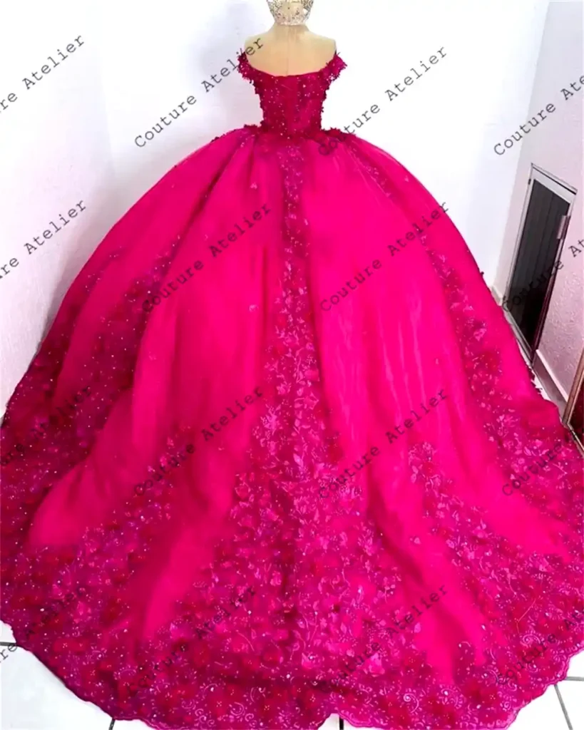 Make a Statement in a Princess Hot Pink Quinceañera Dress