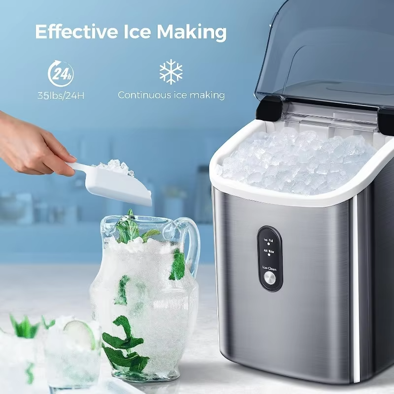 Efficiency Meets ConvenienceWho has the patience for ice trays anymore? The AGLUCKY Nugget Ice Maker cranks out 35 lbs of ice in 24 hours, so you’ll never run out at crucial moments (we’re looking at you, holiday parties). And with its self-cleaning feature, maintenance is as easy as pushing a button.