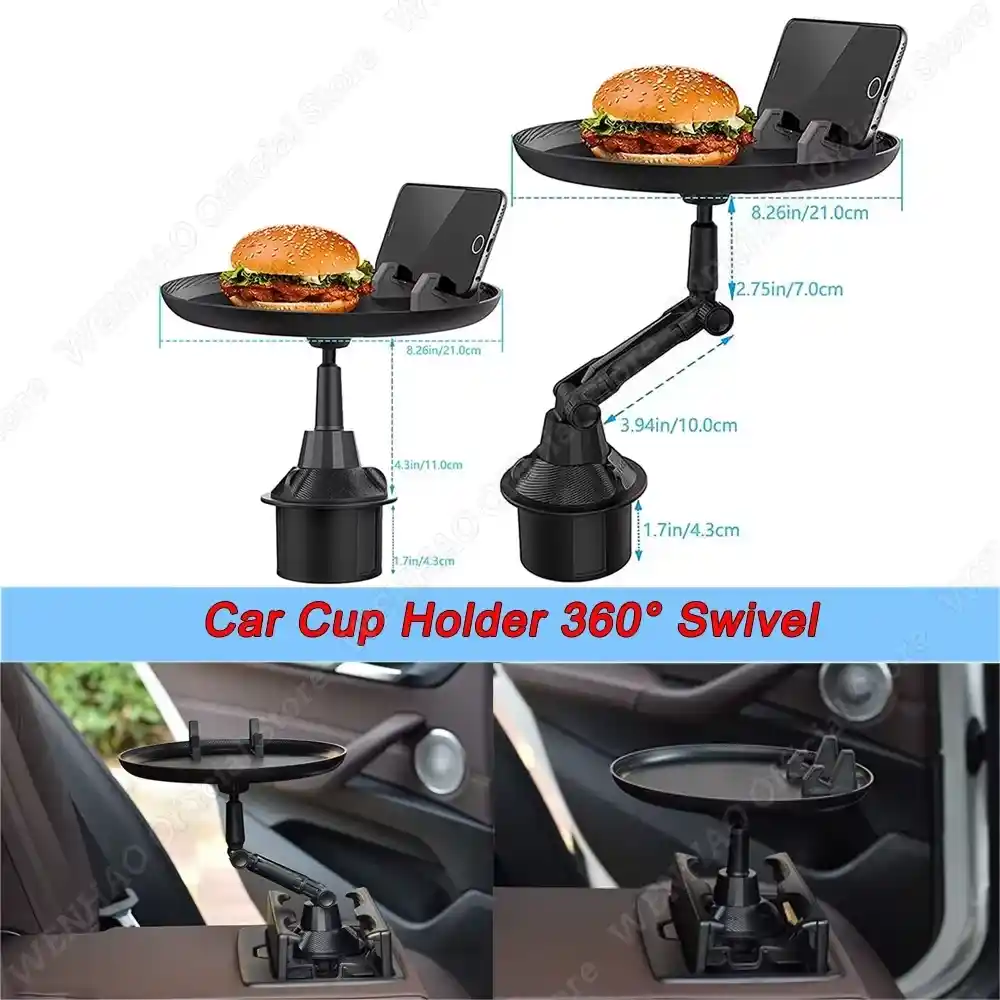 Stay Neat and Tidy with the Universal Car Cup Holder Tray