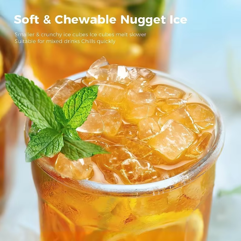 If you’re one of those people who chew ice (and we know you are!), nugget ice is a dream come true. Unlike those hard, solid cubes, this ice is light, fluffy, and incredibly chewable—perfect for cooling down your drinks without cracking your teeth.