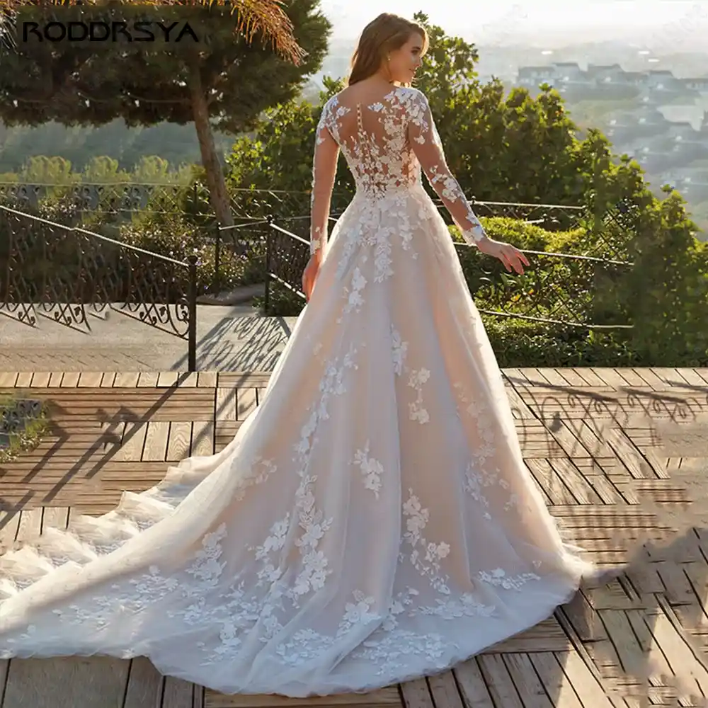 Make Memories in the RODDRSYA Elegant Lace Wedding Dress