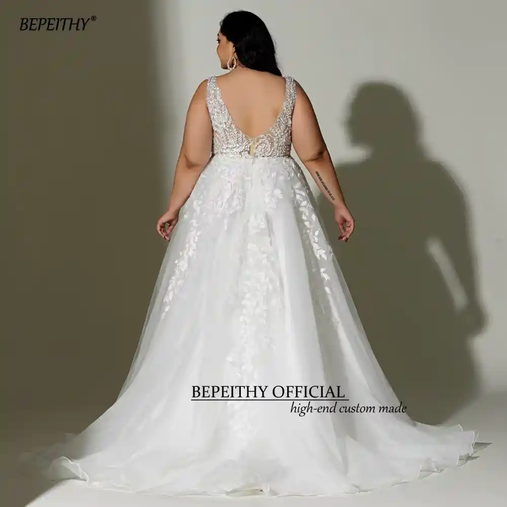 BEPEITHY Lace Boho Wedding Dress