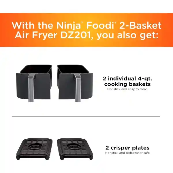 Ninja DZ201 Foodi 6-in-1 2-Basket Air Fryer, the kitchen superhero