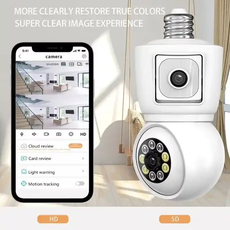 Experience Smart Home Security with ICSEE 4K Bulb Camera