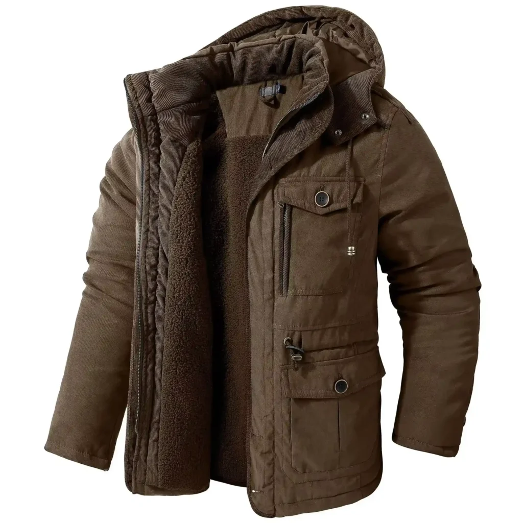 Durability that LastsMade from thickened cotton, this jacket can withstand