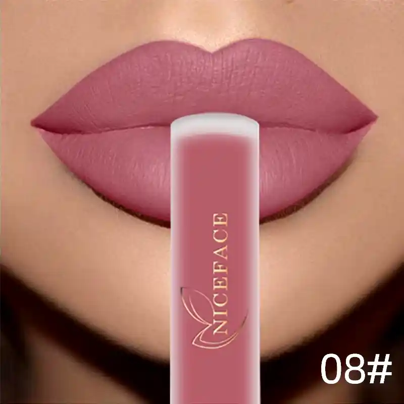 Waterproof and Smudge-Proof: Whether you're hitting the gym, grabbing lunch, or surviving a heatwave, this lipstick isn't going anywhere. NICEFACE