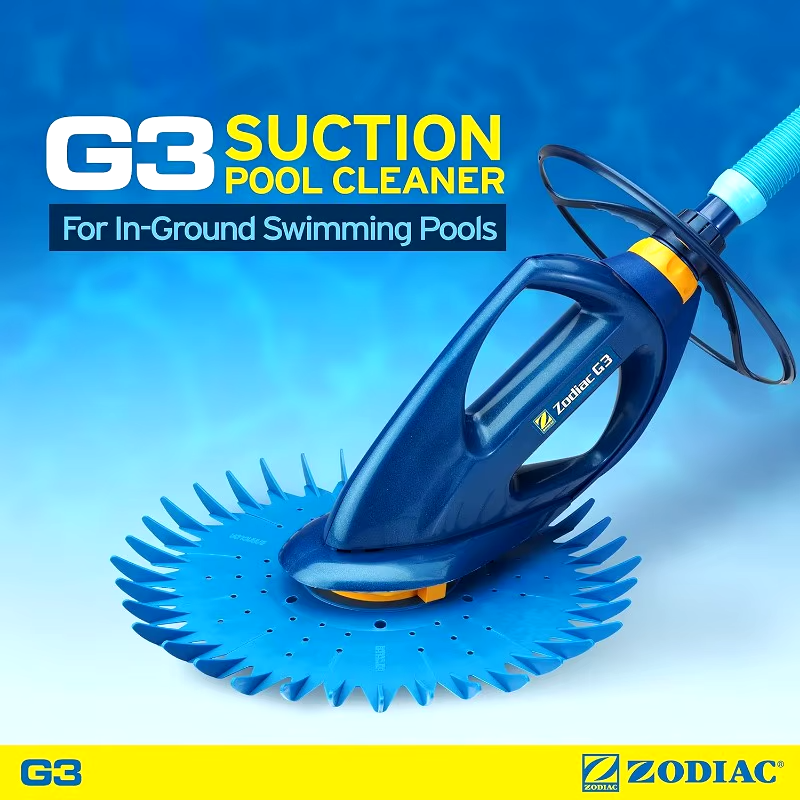 Super-Efficient SuctionThe Zodiac G3 features powerful suction that tackles small to medium debris like leaves, twigs, dirt, and bugs. Whether you’re dealing with a heavy-duty post-storm cleanup or just everyday grime, the G3 has you covered.