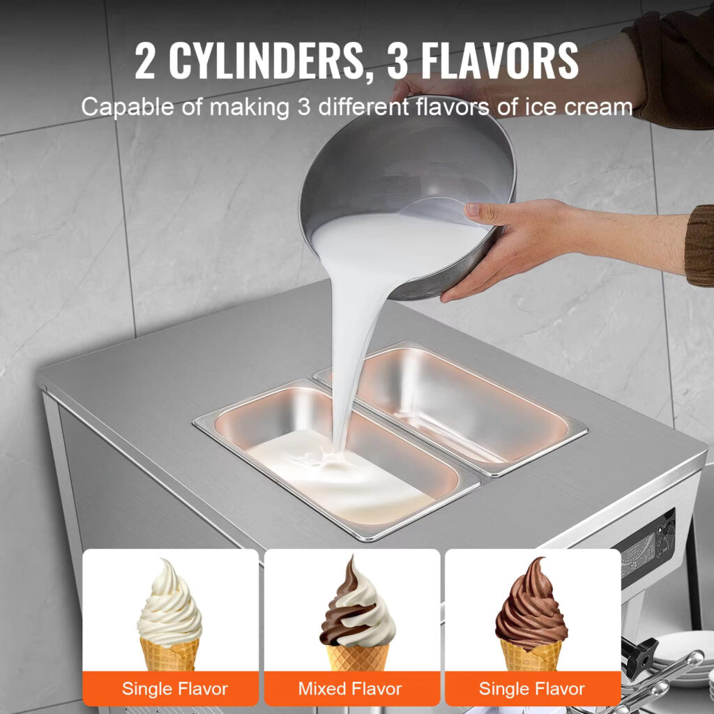 Why stick to one flavor when you can offer three? The VEVOR machine allows you to mix and match flavors, giving your customers the opportunity to explore new taste sensations. This versatility not only delights your guests but also encourages them to try different combinations, increasing their overall satisfaction and loyalty.