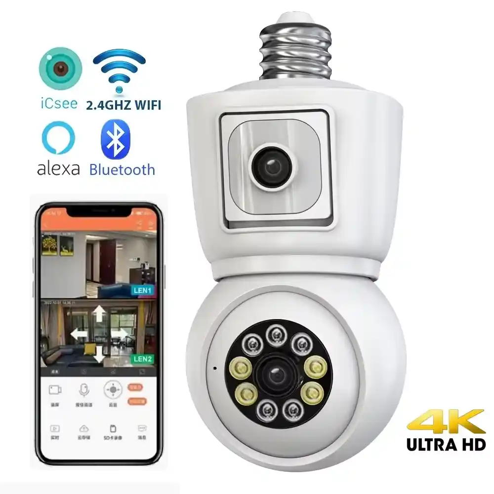 Experience Smart Home Security with ICSEE 4K Bulb Camera