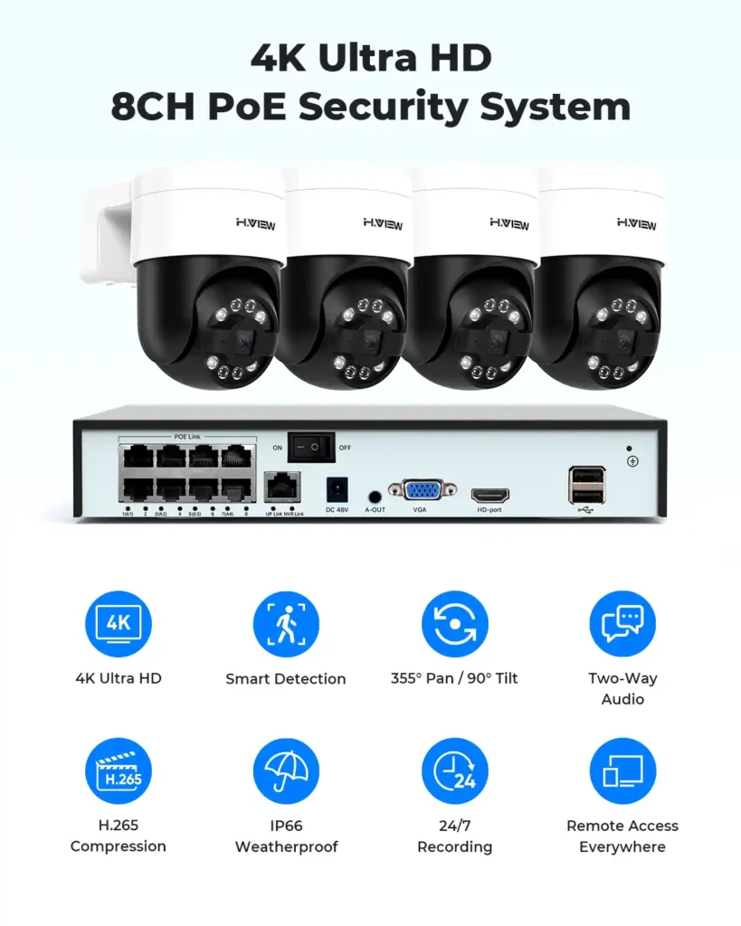 H.view 8Ch 4K CCTV System The Smart Choice for Home Security