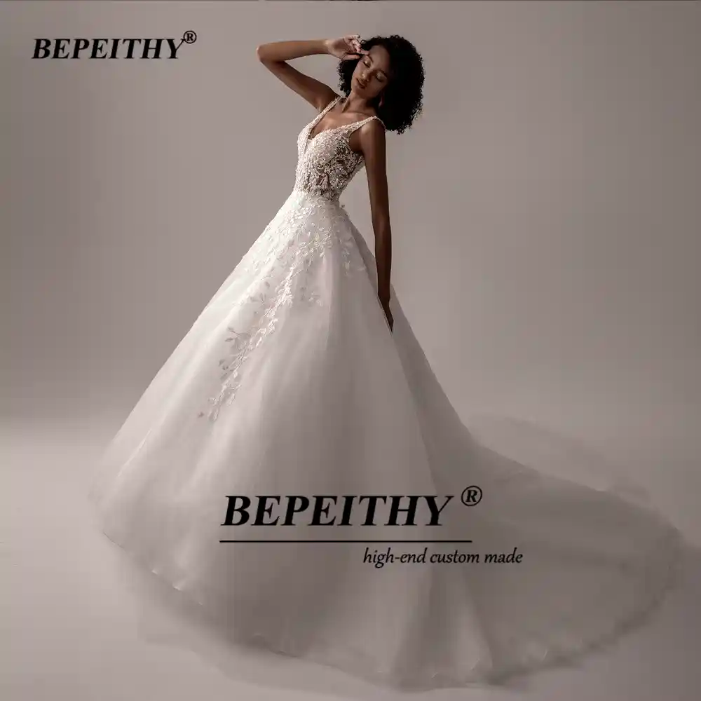 Ultimate Comfort and Style: BEPEITHY V Neck Wedding Dress