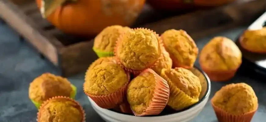 Healthy Pumpkin Muffins with Oats and Raisins